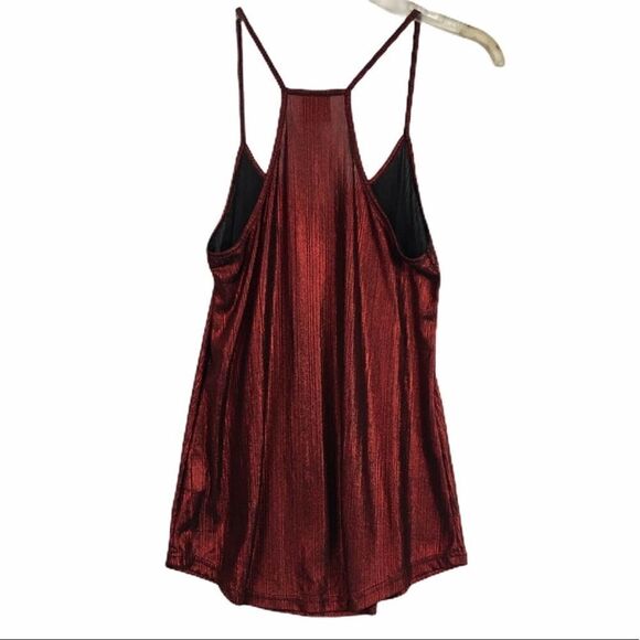 Angie Metallic Red Foil Cami Top - Picture 3 of 6
